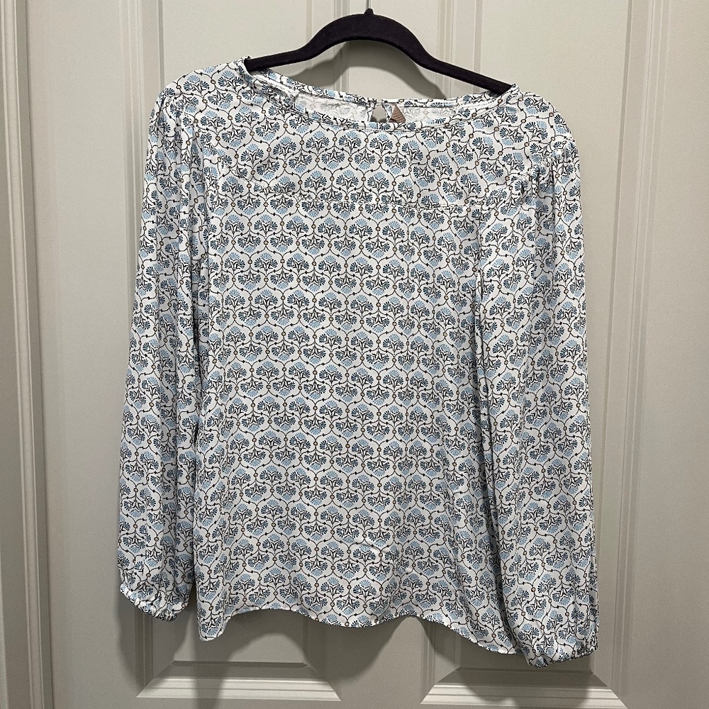 White/Blue Loft Blouse